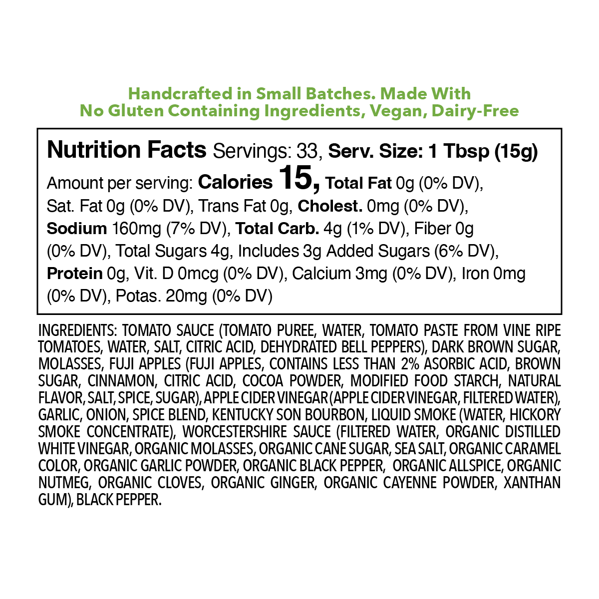 Chef’s Table Collection Kentucky Son Bourbon BBQ Sauce, Fire-Roasted Apple