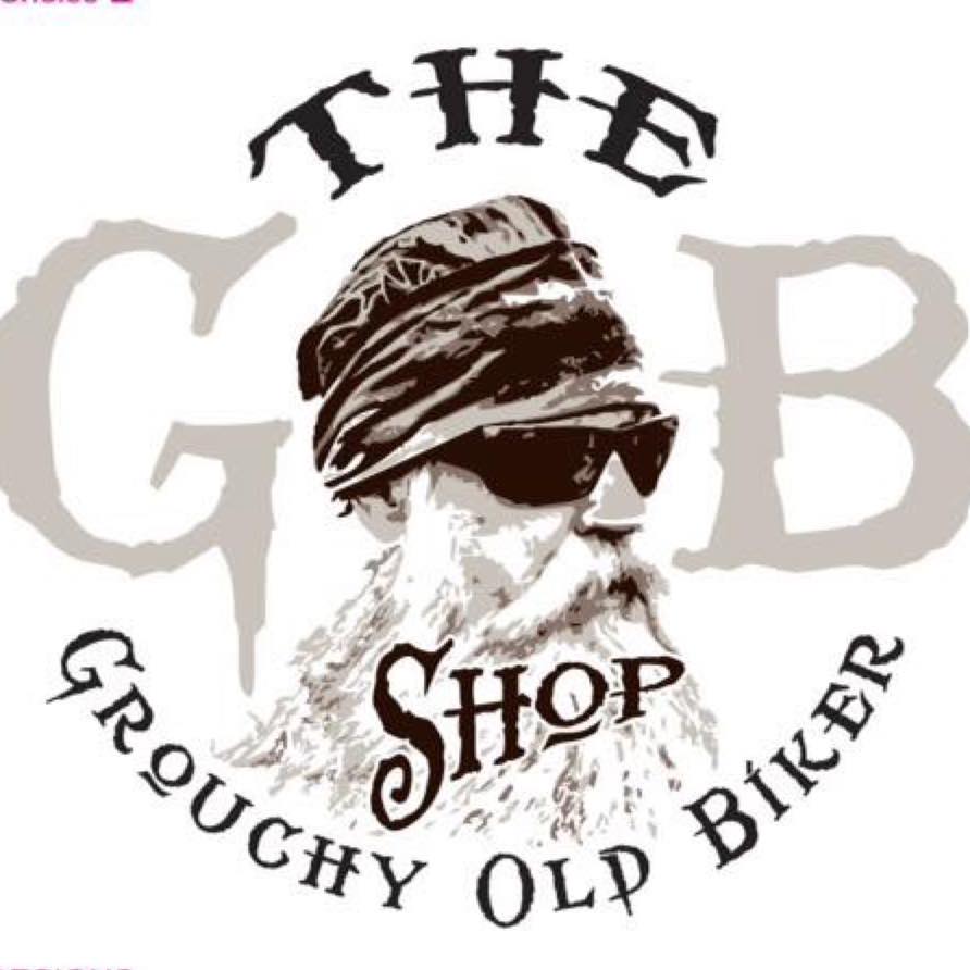 The Grouchy Old Biker Shop Logo