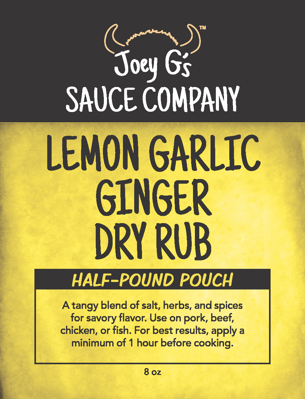 Lemon Garlic Ginger Dry Rub
